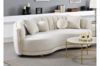 Picture of WESLEY Velvet Sofa Range - 3 Seater