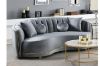 Picture of WESLEY Velvet Sofa Range (Grey) - 3 Seater