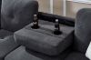 Picture of NEBULA Premium Sectional Sofa with Storage Ottoman & Drop-Down Console (Dark Grey)