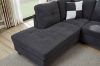 Picture of NEBULA Premium Sectional Sofa with Storage Ottoman & Drop-Down Console (Dark Grey)