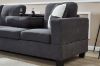 Picture of NEBULA Premium Sectional Sofa with Storage Ottoman & Drop-Down Console (Dark Grey)