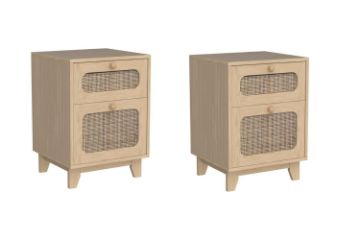 Picture of TROPEA 1-Door 1-Drawer Bedside Table (SET OF 2)