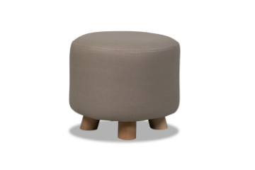 Picture of TOBA Round Ottoman Stool (London Grey)