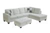 Picture of NEBULA Premium Sectional Sofa with Storage Ottoman -Chaise Facing Right (Off White)