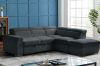 Picture of MILLBURY Corduroy Fabric Corner Sofa Bed with Storage and Ottoman