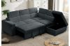 Picture of MILLBURY Corduroy Fabric Corner Sofa Bed with Storage and Ottoman