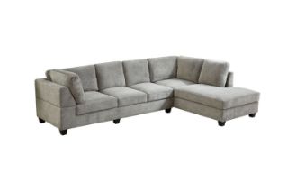 Picture of LIBERTY Premium Sectional Sofa (Light Grey)  - Chaise Facing Right without Ottoman