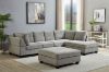Picture of LIBERTY Premium Sectional Sofa (Light Grey)  - Chaise Facing Right with Regular Ottoman