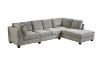 Picture of LIBERTY Premium Sectional Sofa (Light Grey)  - Chaise Facing Right with Regular Ottoman