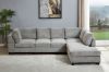 Picture of LIBERTY Premium Sectional Sofa (Light Grey)  - Chaise Facing Right with Regular Ottoman