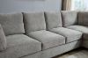 Picture of LIBERTY Premium Sectional Sofa (Light Grey)  - Chaise Facing Right with Regular Ottoman