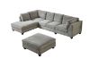 Picture of LIBERTY Premium Sectional Sofa (Light Grey)  - Chaise Facing Right with Regular Ottoman
