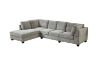 Picture of LIBERTY Premium Sectional Sofa (Light Grey)  - Chaise Facing Right with Regular Ottoman