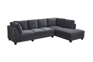 Picture of LIBERTY Premium Sectional Sofa (Dark Grey)  - Chaise Facing Right without Ottoman