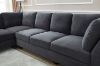 Picture of LIBERTY Premium Sectional Sofa (Dark Grey)  - Chaise Facing Right with Regular Ottoman