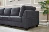 Picture of LIBERTY Premium Sectional Sofa (Dark Grey)  - Chaise Facing Right with Regular Ottoman