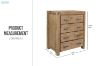 Picture of SPRINGBROOK 4-Drawer Solid Acacia Wood Tallboy