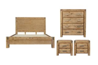 Picture of SPRINGBROOK Solid Acacia Wood Bedroom Combo Set in Queen Size - 4PC Combo