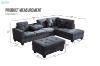 Picture of NEBULA Sectional Sofa with Storage Ottoman & Drop-Down Console (Dark Grey)