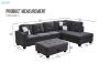 Picture of NEBULA Premium Sectional Sofa with Storage Ottoman & Drop-Down Console (Dark Grey)