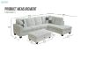 Picture of NEBULA Premium Sectional Sofa with Storage Ottoman -Chaise Facing Right (Off White)