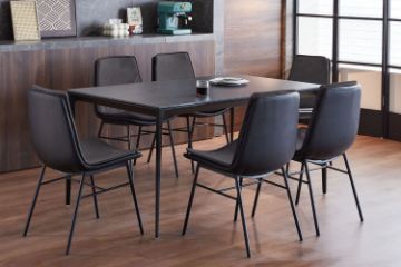 Picture of BRUTUS 1.5M 5PC/7PC Sintered Stone Top Dining Set (Dark Grey)