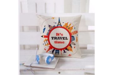 Picture of LINEN Printed Cushion with Inner (45x45cm) - 1708