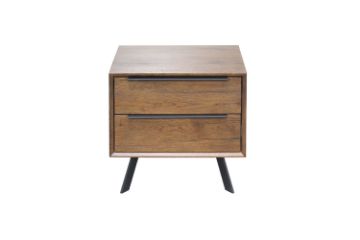 Picture of CLEVEDON 2-Drawer Solid Oak Wood Bedside Table