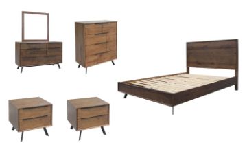 Picture of CLEVEDON 4PC/5PC/6PC Solid Oak Wood Bedroom Range in Queen/Super King Size