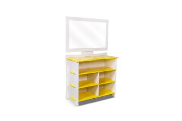 Picture of LEGARE Tool Free Dresser with Mirror by Legaré (Yellow) 