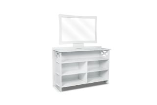 Picture of LEGARE Tool Free COTTAGE Dresser by Legaré (White) - Single Dresser with Concave Mirror 