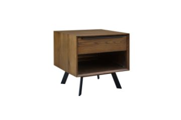 Picture of CLEVEDON 1-Drawer Solid Oak Wood Lamp Table