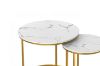 Picture of AYDAN Nesting Side Table with White Marble Top and Gold Legs