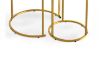 Picture of AYDAN Nesting Side Table with White Marble Top and Gold Legs