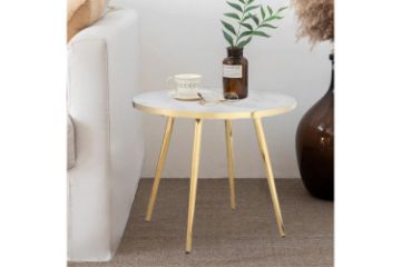 Picture of AYDAN Round Glass Top Side Table