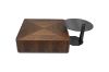 Picture of SKARA Genuine Walnut Veneer Square Nesting Coffee Table 
