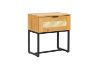 Picture of SAILOR 1-Drawer Bedside Table with Rattan (Oak Colour)