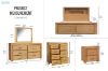 Picture of HEYFIELD 4PC/5PC/6PC Solid Oak Bedroom Combo Set in Queen/Super King Size