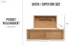 Picture of HEYFIELD Solid Oak Bedframe with Storage in Queen/Super King Size