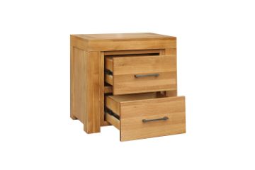 Picture of HEYFIELD 2-Drawer Oak Bedside Table