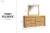 Picture of HEYFIELD 5-Drawer Dresser with Mirror (Solid Oak Wood)