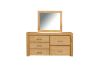 Picture of HEYFIELD 5-Drawer Dresser with Mirror (Solid Oak Wood)