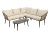 Picture of SERGIA Aluminium Frame Corner Outdoor Lounge Sofa Set with Bistro Table