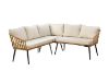 Picture of SERGIA Aluminium Frame Corner Outdoor Lounge Sofa Set with Bistro Table