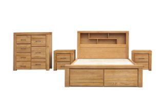 Picture of HEYFIELD Queen Bed with Storage Combo - 4PC