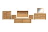 Picture of HEYFIELD Solid Oak Wood Bedroom Combo Set - 6PC Queen