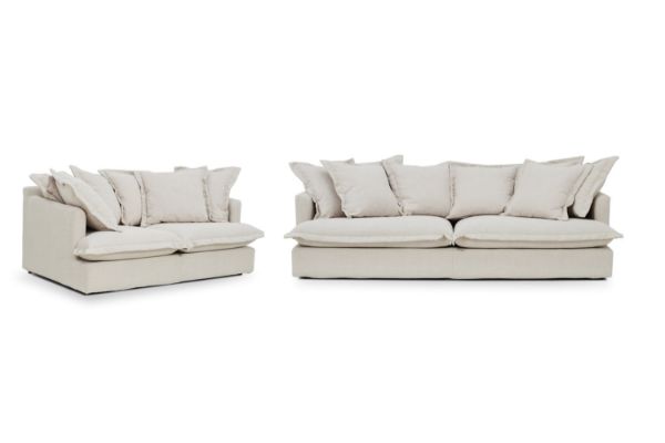 Picture of SPENCER Feather Filled Fabric Sofa Range - 3+2 Sofa Set