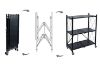 Picture of NNEVL 87cmx71cm 3-Tier Foldable Shelves with Wheels