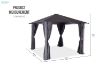 Picture of ASVEN 3Mx3M Outdoor Gazebo with Aluminium Stakes (Dark grey)