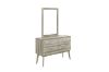 Picture of BALLINA 4-Drawer Dresser with Mirror (Solid Acacia Wood)